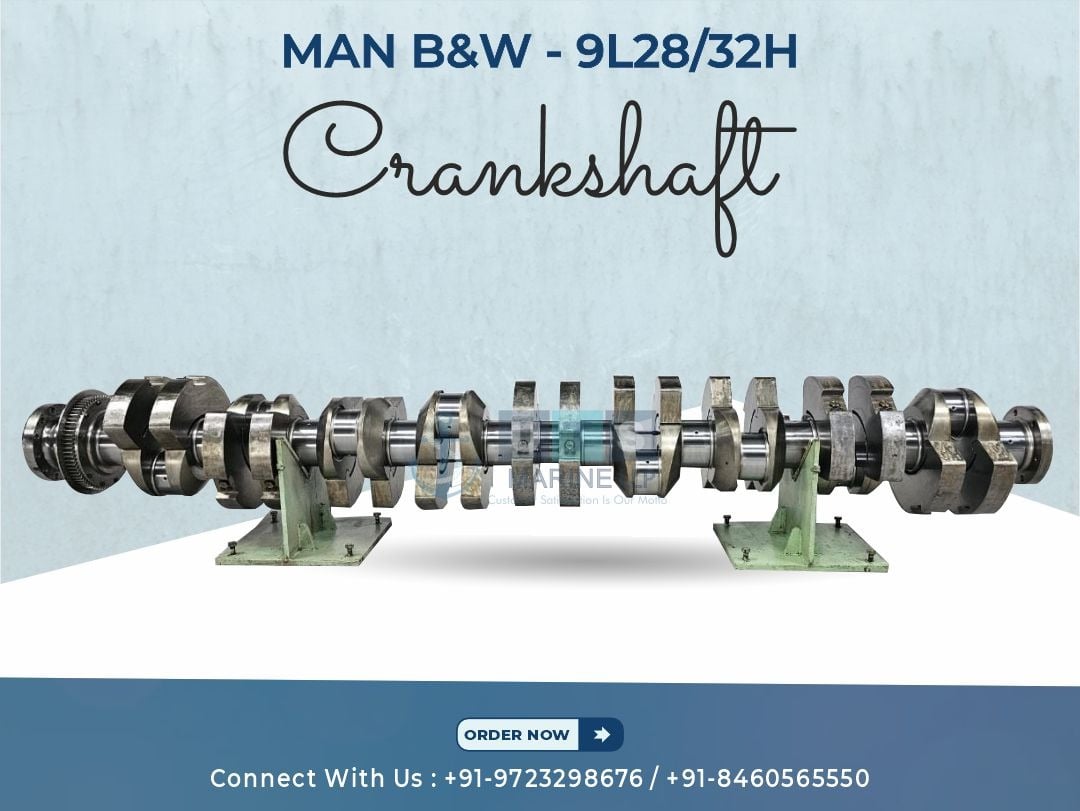 MAN B&W 9L28/32H crankshaft - Engine Parts - UTS Marine LLP