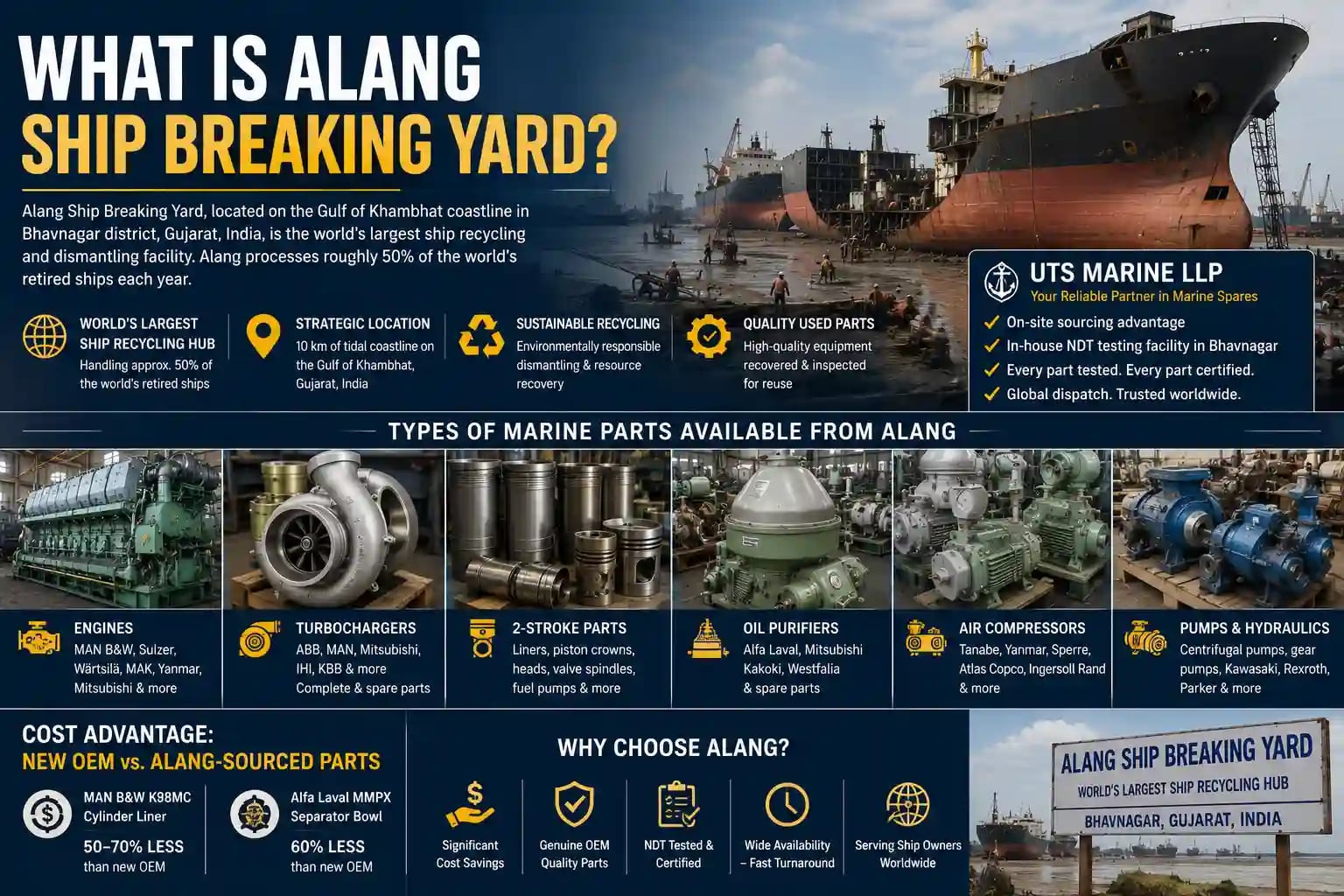 Alang Ship Breaking Yard: The World's Largest Source of Used Marine Spare Parts