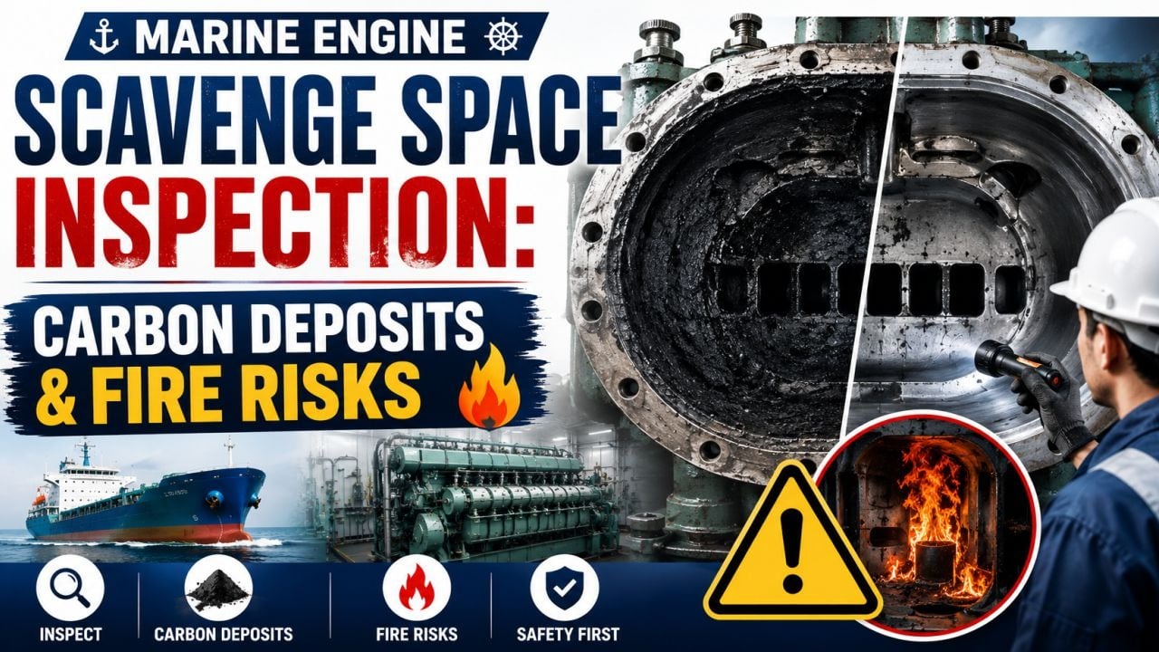 Marine Engine Scavenge Space Inspection: Carbon Deposits & Fire Risks