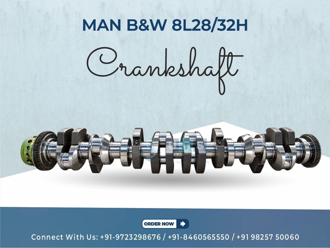 MAN B&W 8L28/32H Crankshaft | Genuine Marine Spare Parts